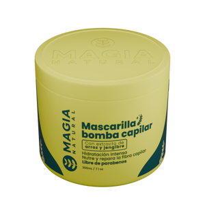 Hydrating and Sealing Hair Mask with Rice and Ginger Hair Bomb