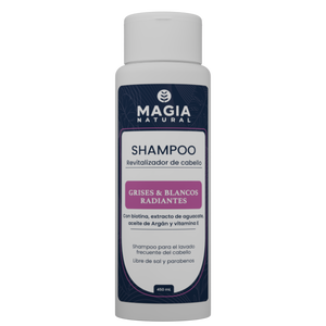 Shampoo Matizante y Nutritivo para Canas con Biotina y Aguacate
