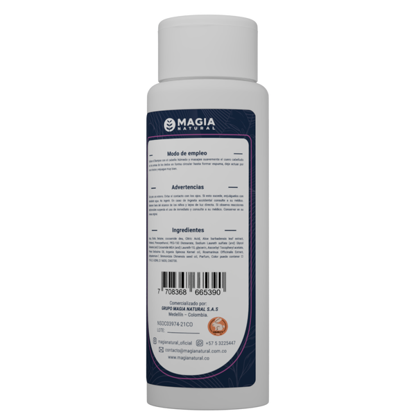 Shampoo Matizante y Nutritivo para Canas con Biotina y Aguacate
