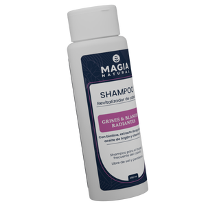 Shampoo Matizante y Nutritivo para Canas con Biotina y Aguacate