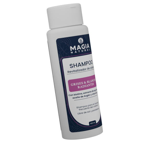 Shampoo Matizante y Nutritivo para Canas con Biotina y Aguacate