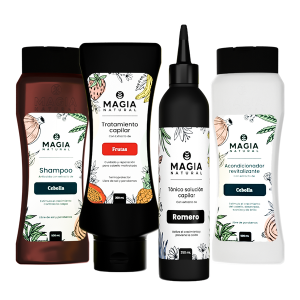 Kit de Hidratación y Crecimiento Capilar con Cebolla Cannabis y Frutas